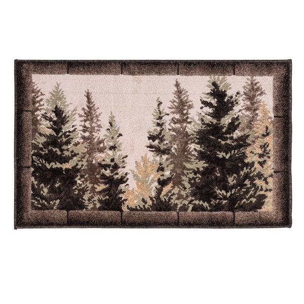 Plow & Hearth Vista Forest Trees Rug 30" X 50"