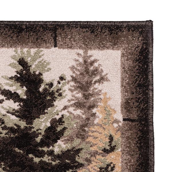Plow & Hearth Vista Forest Trees Rug 30" X 50"