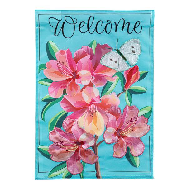 Plow & Hearth Vivid Azaleas Applique Garden Flag