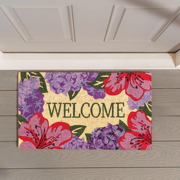 Plow & Hearth Vivid Azaleas Coir Mat