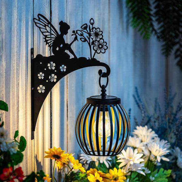 plow & hearth Wall Sconce Solar Lantern Fairy