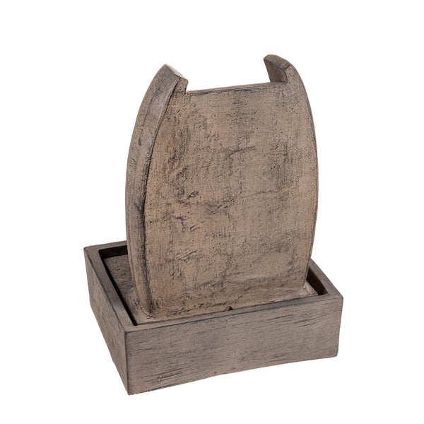 Plow & Hearth Waterfall Fountain With Planter Shelf
