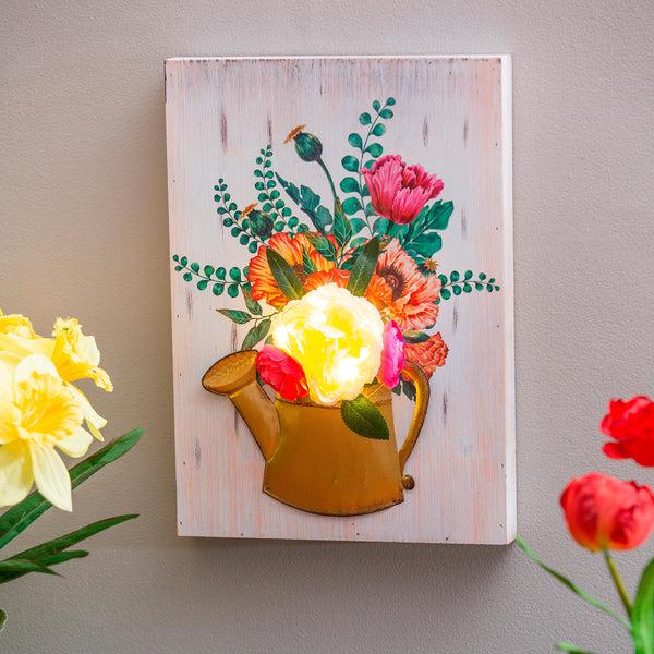 plow & hearth WATRING CAN WALL ART