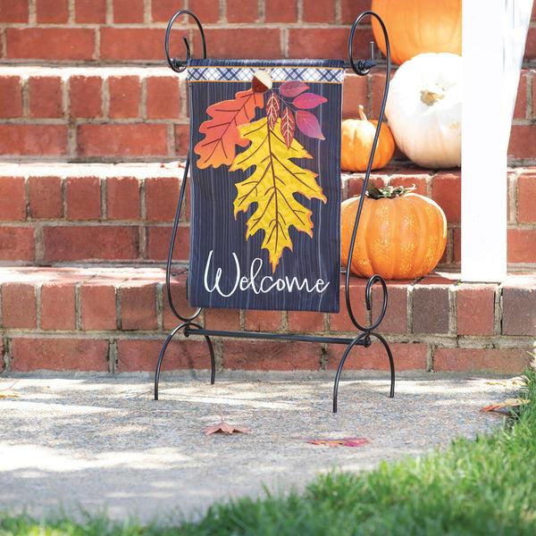 plow & hearth Welcome Autumn Linen Garden Flag