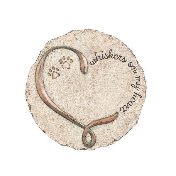 Plow & Hearth Whiskers On My Heart Garden Stone