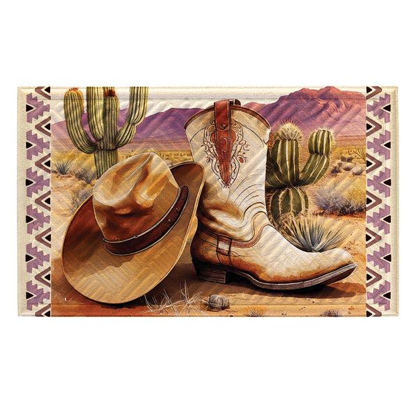plow & hearth Wild West Embossed Mat