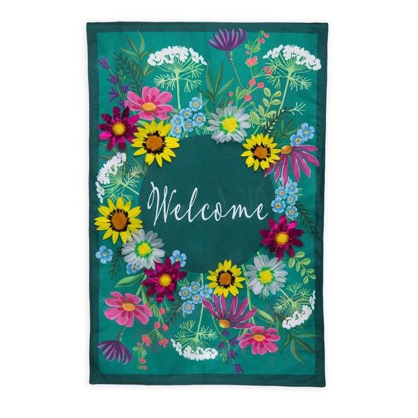 Plow & Hearth Wildflowers Welcome Estate Flag