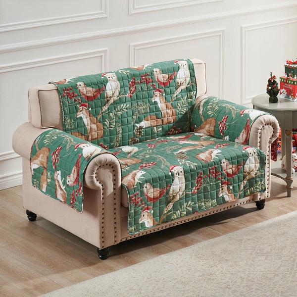 Plow & Hearth Willow Holiday Reversible Chair Cover