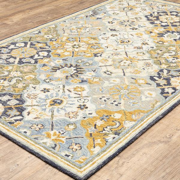 plow & hearth Willow Oaks Lattice Wool Rug 8' x 10'