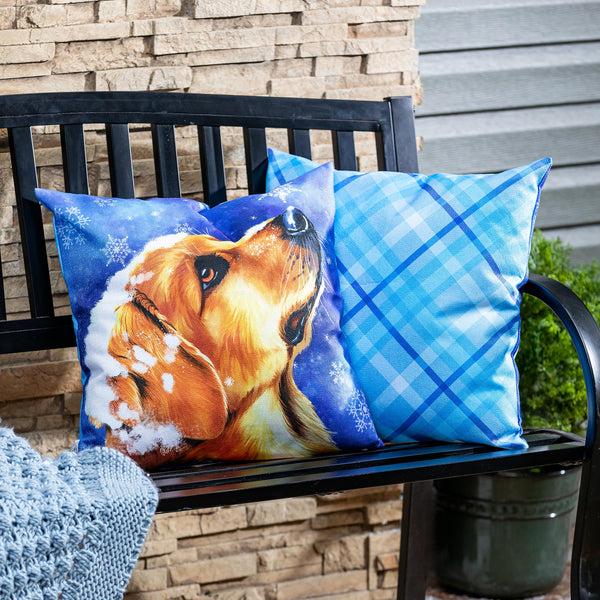plow & hearth Winter Pup Pillow Cover