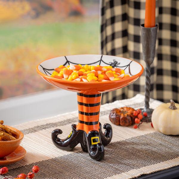 plow & hearth Witch Leg Ceramic Serving Dish 7.5"L