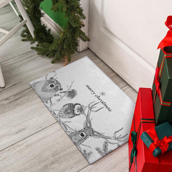 plow & hearth Wonderland Woodland Polyester Area Rug