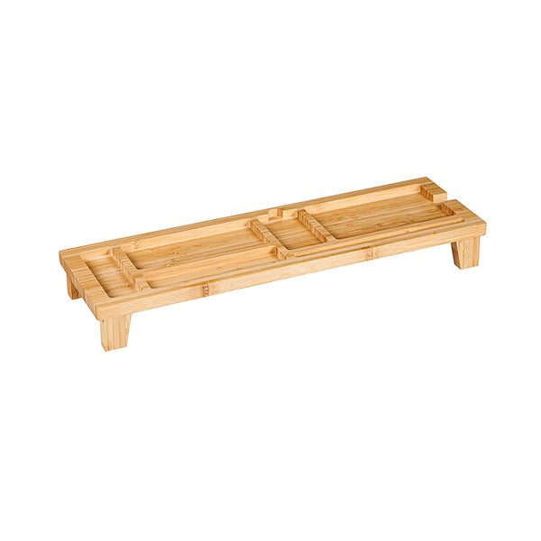 Plow & Hearth Wood Over The Keyboard Desk Organizer