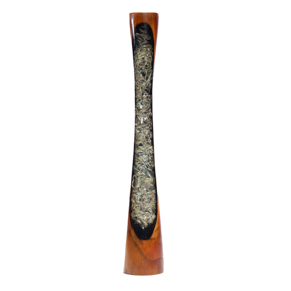 Plow & Hearth WOOD & RESIN VASE SM