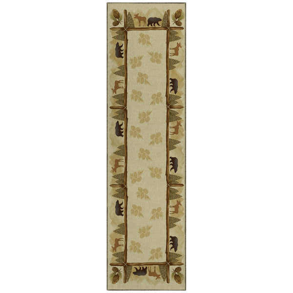 Plow & Hearth Woodland Excursion Block Polyester Rug