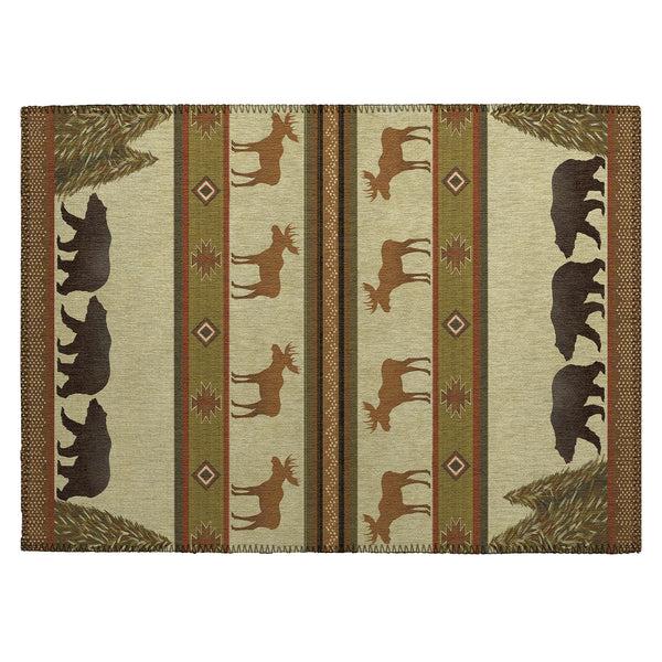 Plow & Hearth Woodland Excursion Polyester Rug