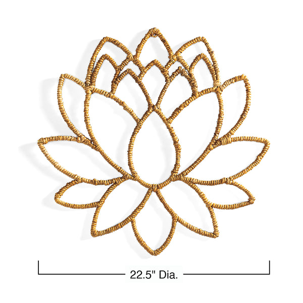 Plow & Hearth Woven Lotus Wall Art