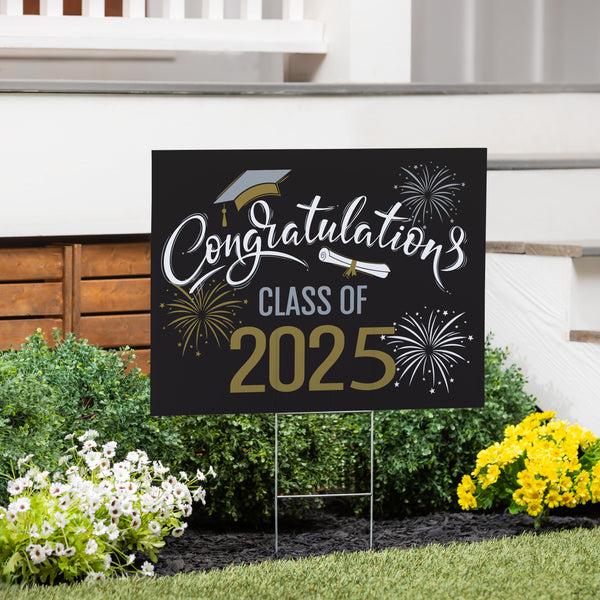 plow & hearth Yard Sign Congrats Class of 2025