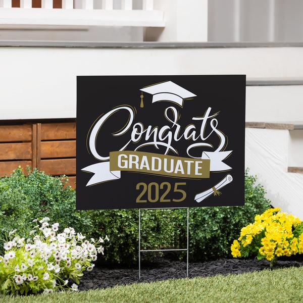 plow & hearth Yard Sign Congrats Graduate 2025