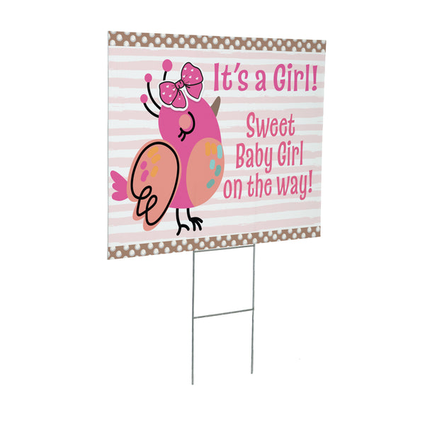 Plow & Hearth Yard Sign Sweet Baby Girl On The Way