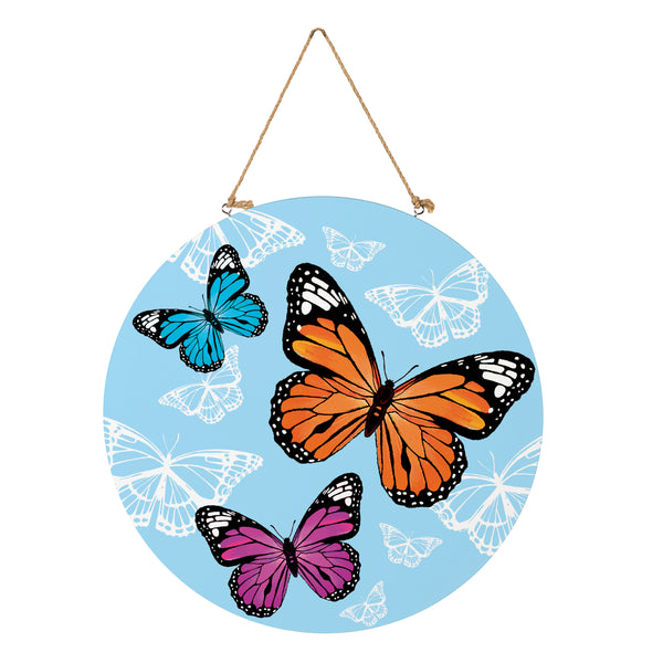 Plow & Hearth Pollinator Garden Butterfly Family 18" Door Décor