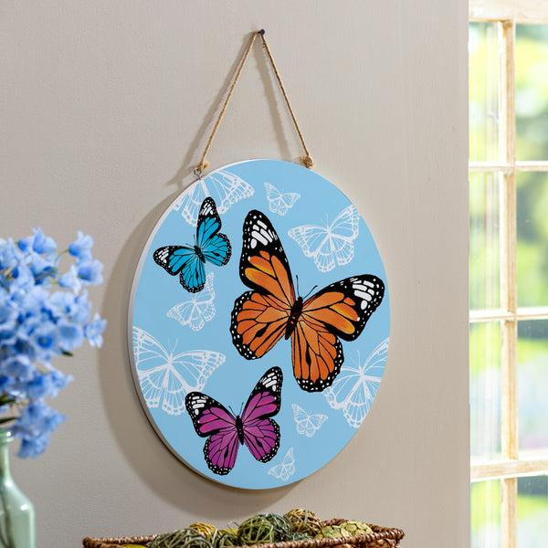 plow & hearth Pollinator Garden Butterfly Family 18" Door Décor