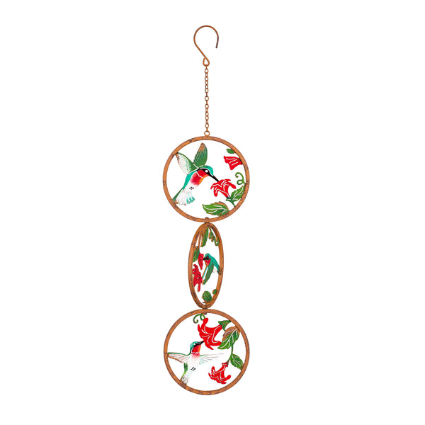 Plow & Hearth Pollinator Garden Décor Rustic Friends Hand Painted Outdoor Hanging Decor Set Of 2