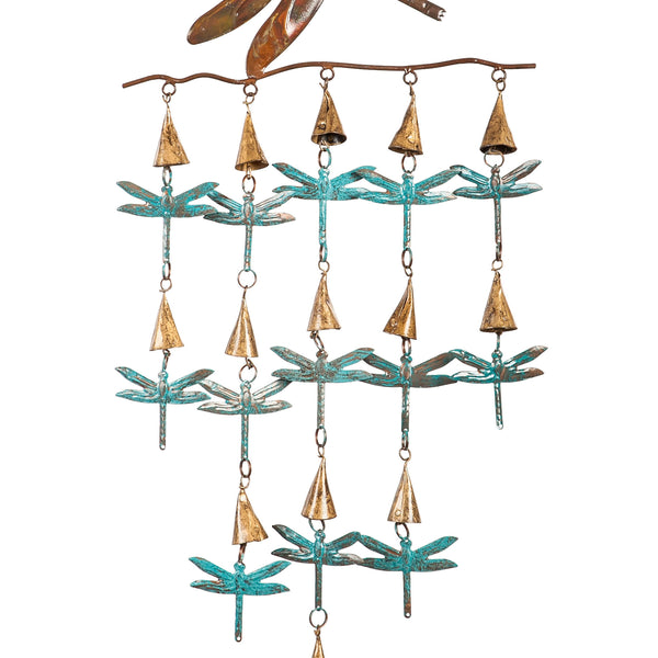 Plow & Hearth Pollinator Garden Mobile Dragonfly Metal Outdoor Hanging Mobile