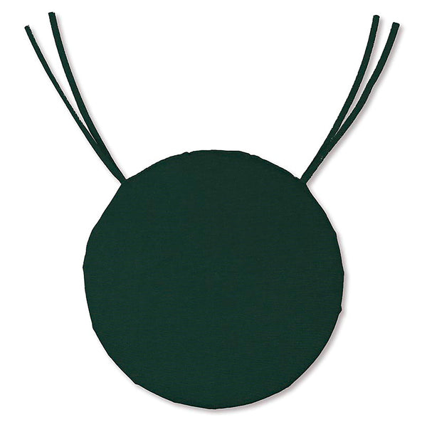 plow & hearth Polyester Classic Round Chair Cushion With Ties 16" x 2" Thickness