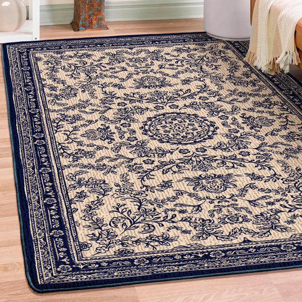 Plow & Hearth Porcelain Garden EnduraStran® Rug 5' X 8'