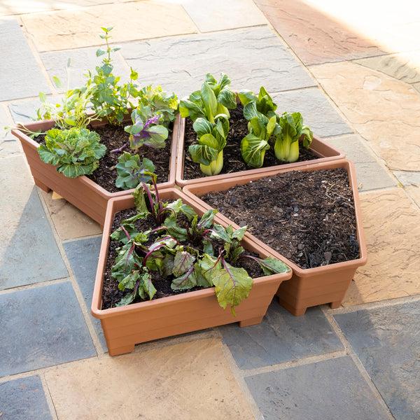 Plow & Hearth Raised Modular Conversion Planters Set Of 4