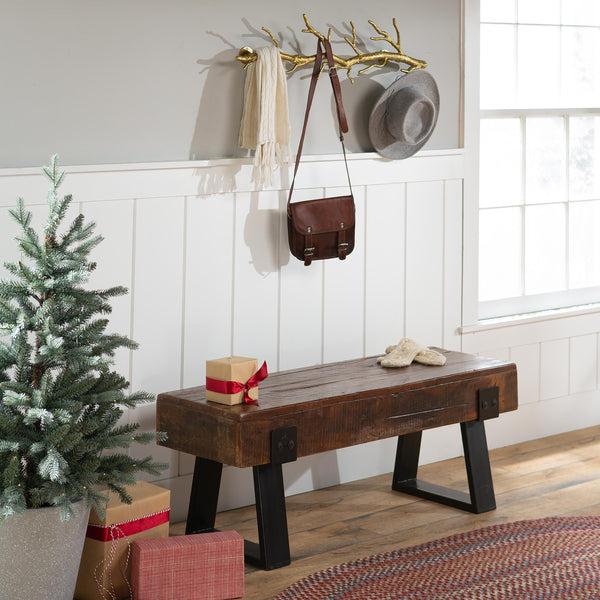 Plow & Hearth Richland Indoor/Outdoor Reclaimed Wood Bench