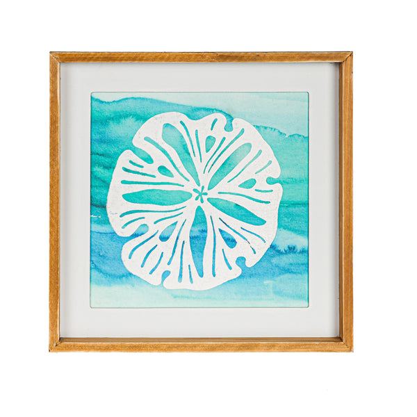 Plow & Hearth Sand Dollar And Starfish Framed Wall Art Set Of 2