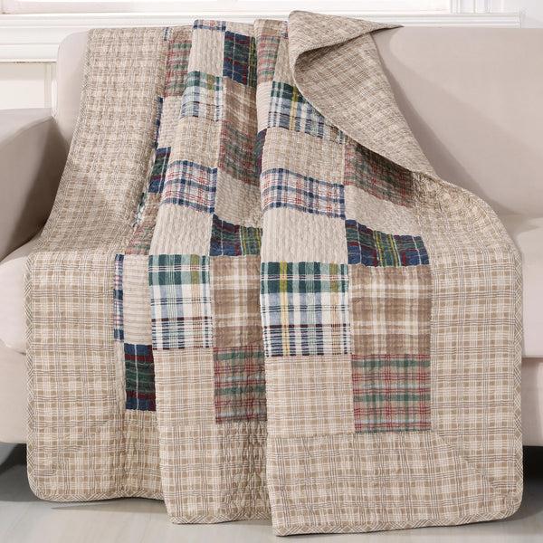 plow & hearth Sarah Cotton Quilted Bedding Set 50"L x 60"L Throw