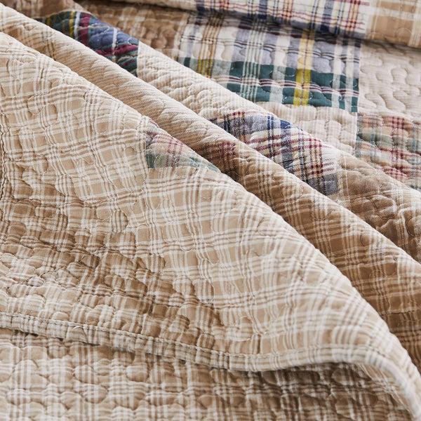 Plow & Hearth Sarah Cotton Quilted Reversible Bedding Set Twin