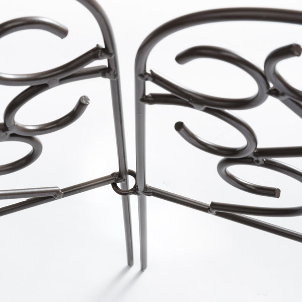 Plow & Hearth Scrollwork Wrought Iron Edging With Ground Stakes And Gunmetal Finish