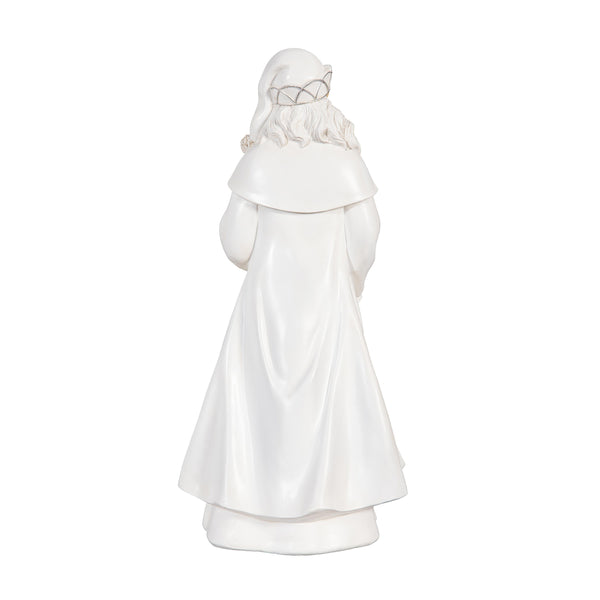 Plow & Hearth Season To Sparkle Garden Statue Resin Garden Statue Saint Nick 20"H