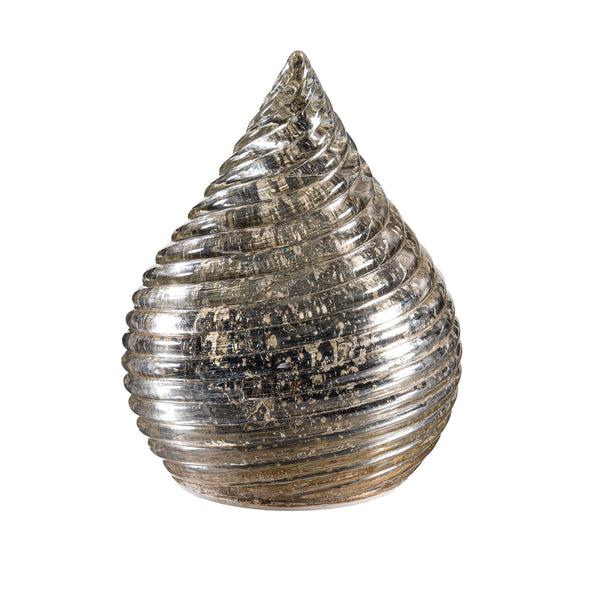 Plow & Hearth Season To Sparkle LED Table Decor Tear Drop Glass 6"H