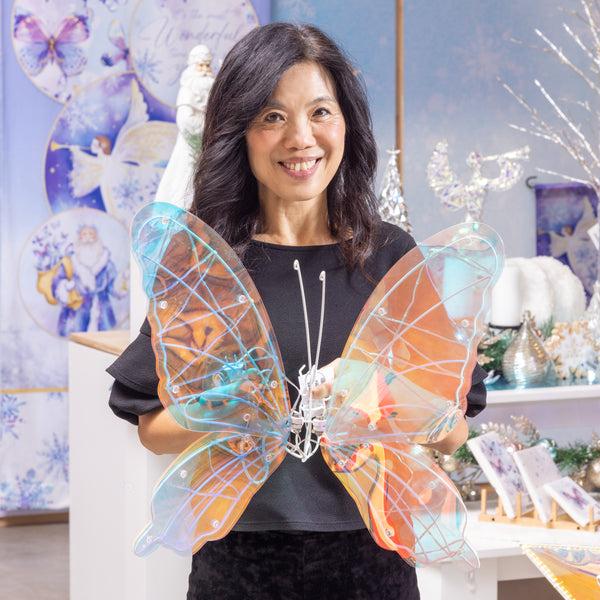 Plow & Hearth Season To Sparkle Outdoor Lamp & Lighting LED Butterfly 24"H