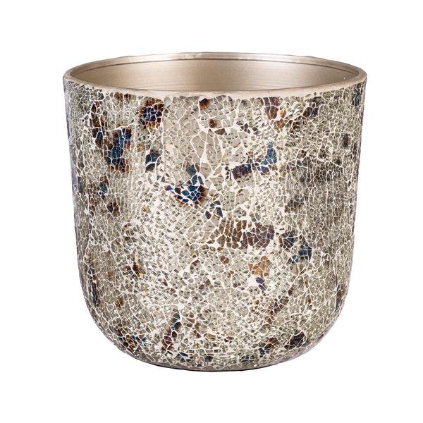 Plow & Hearth Season To Sparkle Planters Mosaic Glass Planters Nested Set Of 2