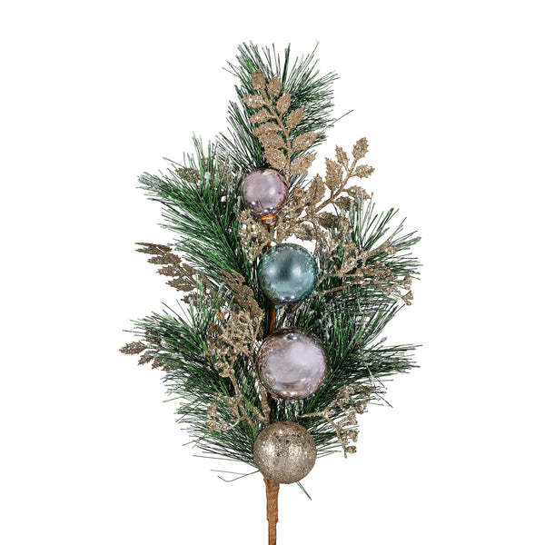 Plow & Hearth Season To Sparkle Stem Artificial With Ornaments 24”H