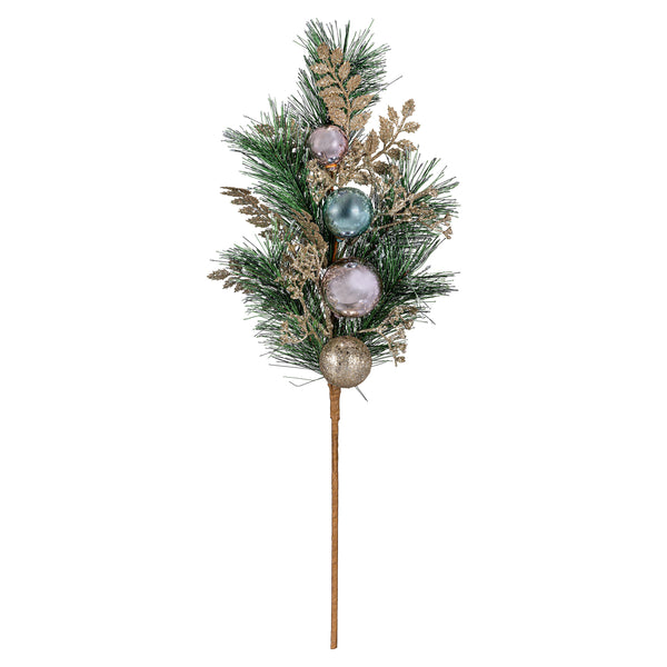 Plow & Hearth Season To Sparkle Stem Artificial With Ornaments 24”H