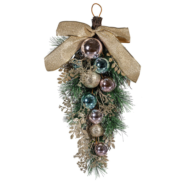 Plow & Hearth Season To Sparkle Swag Artificial With Ornaments 24"H