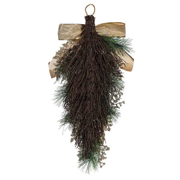 Plow & Hearth Season To Sparkle Swag Artificial With Ornaments 24"H
