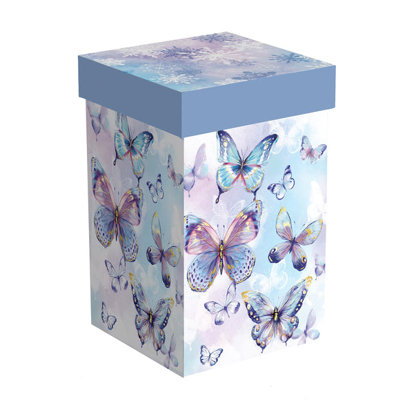 Plow & Hearth Season To Sparkle Travel Cup Ceramic Perfect Cup Butterfly 17oz Gift Box