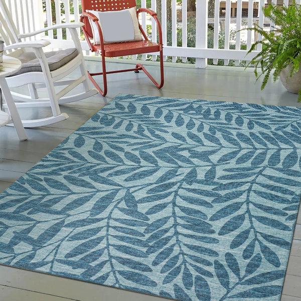 Plow & Hearth Sedona Leaf Patterned Polyester Area Rug