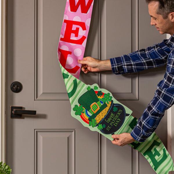 Plow & Hearth Sending Love Valentine's Day/End Of The Rainbow Double Sided Door Banner
