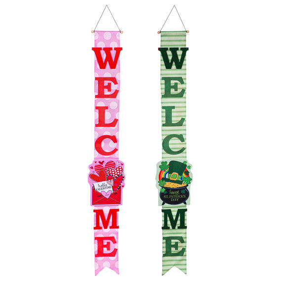 Plow & Hearth Sending Love Valentine's Day/End Of The Rainbow Double Sided Door Banner