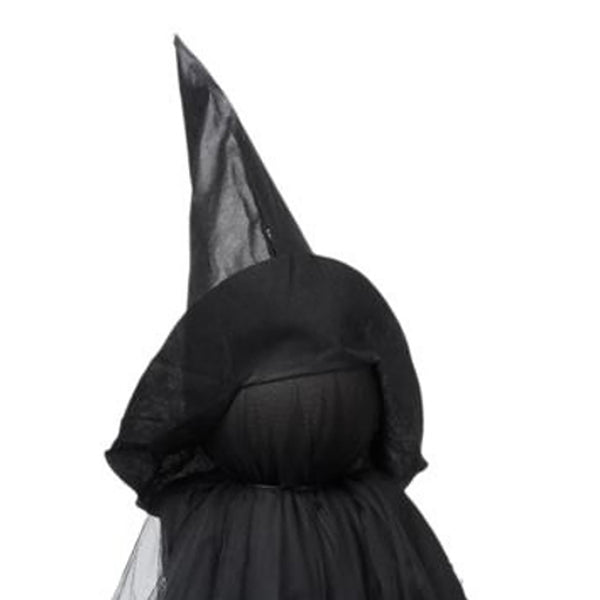 Plow & Hearth Set Of 3 Glowing Halloween Garden Witches With Sparkled LED Dresses
