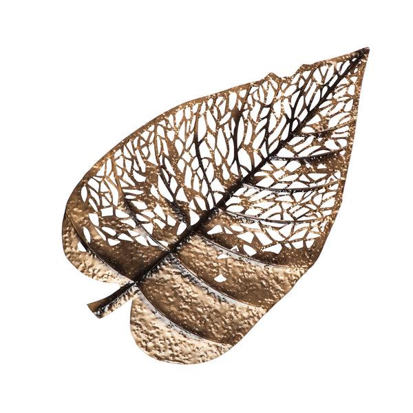 Plow & Hearth Set Of 3 Metal Decorative Leaves Wall Décor